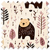 Bear Necessities, Rosewood - Roman Blind